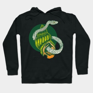 Green Snake and Shell View Hoodie